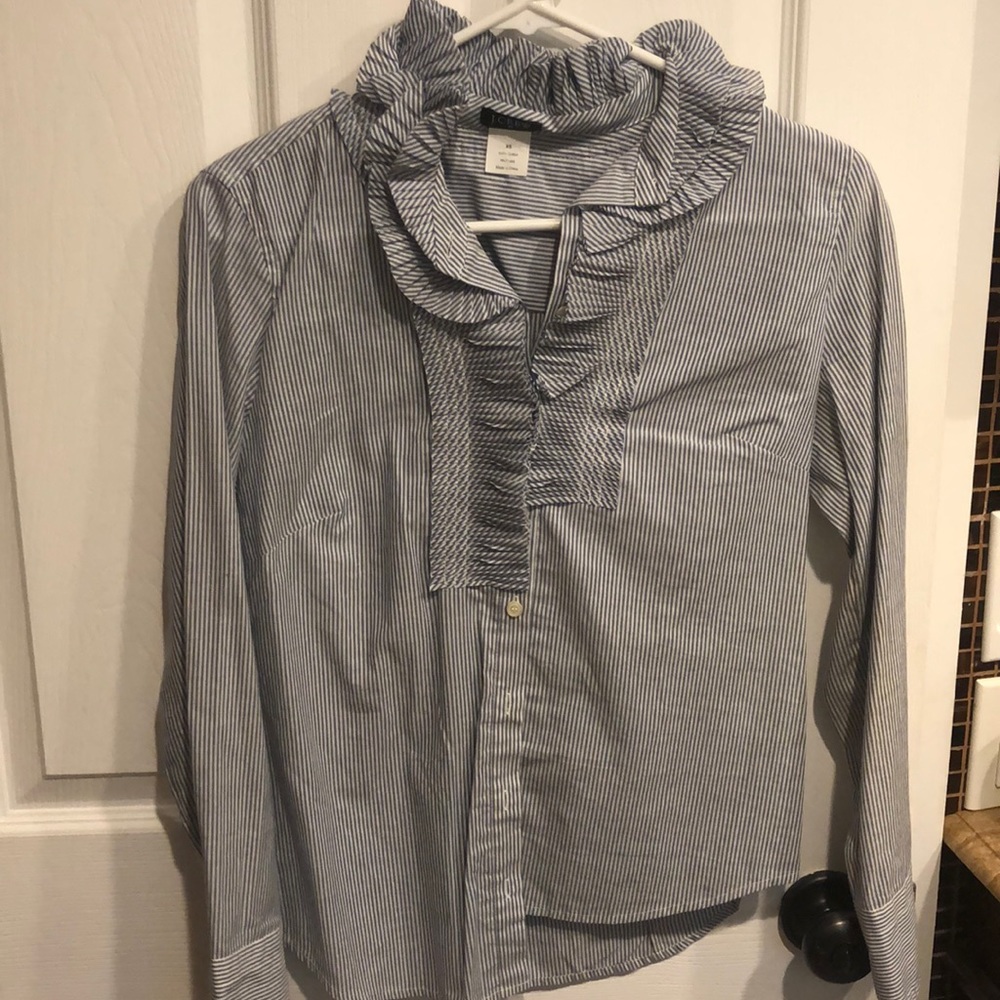 Ruffle Jcrew Button Down - image 1